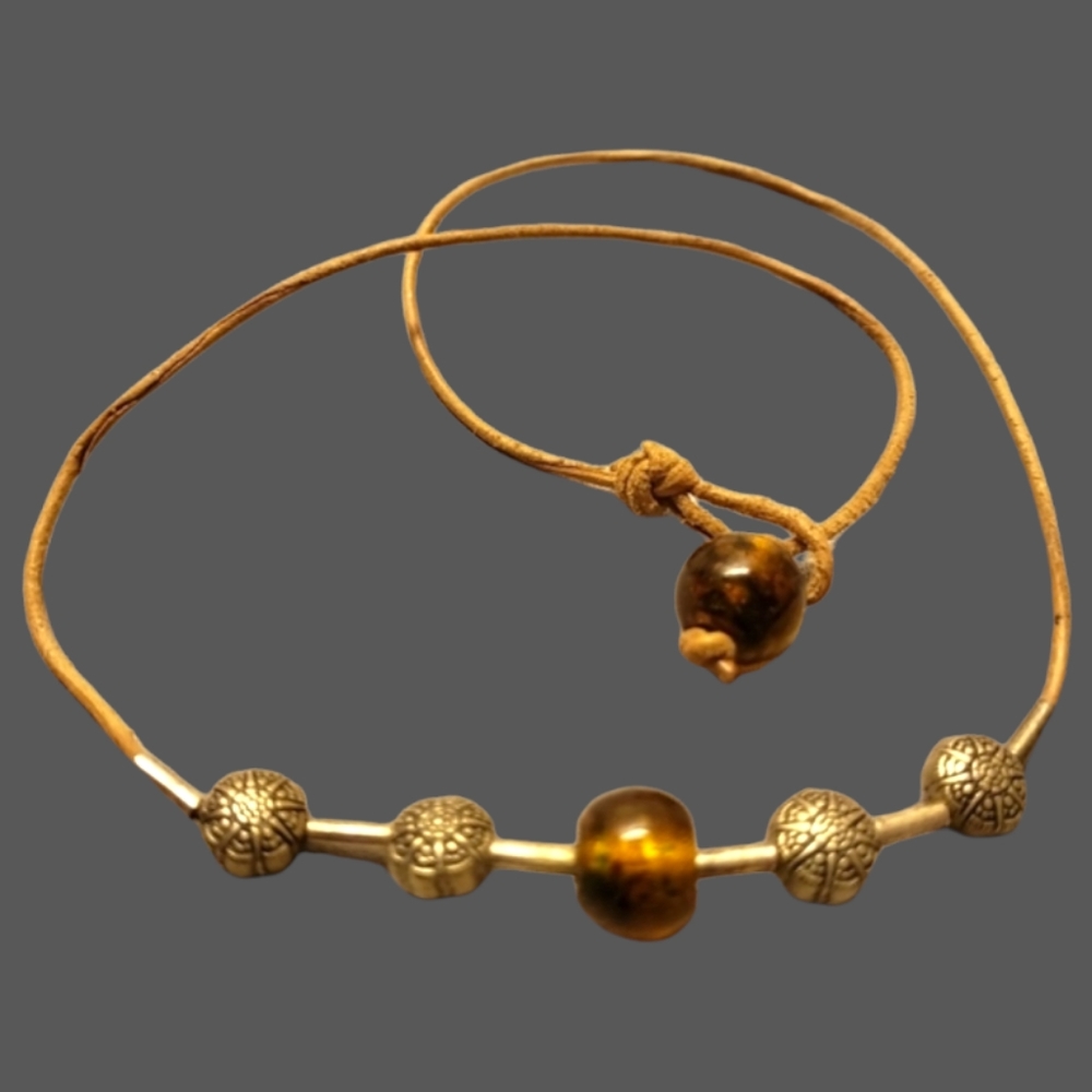Vintage Beaded Choker Necklace By Real Designs
